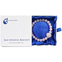 Los mejores  - Easy Mom and Baby Pulsera de cuentas de cuarzo rosa para bebé y madre para la lactancia materna (nuevo diseño)
